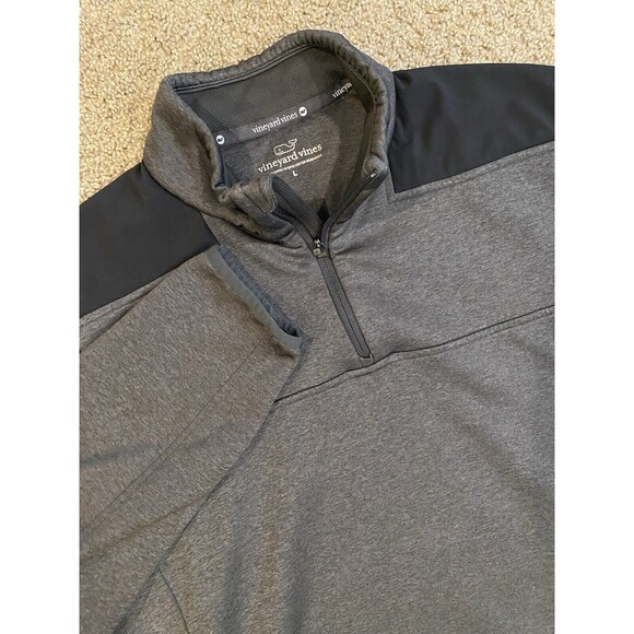 Vineyard Vines Performance Fleece Shep Shirt Pullover Gray Jacket Men's sz L‎ - Picture 1 of 9
